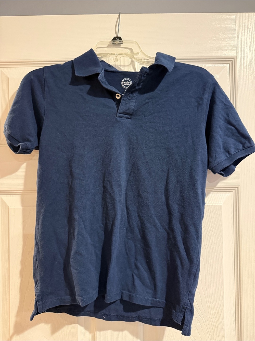 wonder nation Navy Blue Short Sleeve Polo Tee